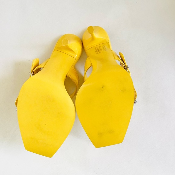 Alexander McQueen Leather Slides in Pop Yellow
Silver Buckle Heel Sandals 7 - Picture 6 of 12